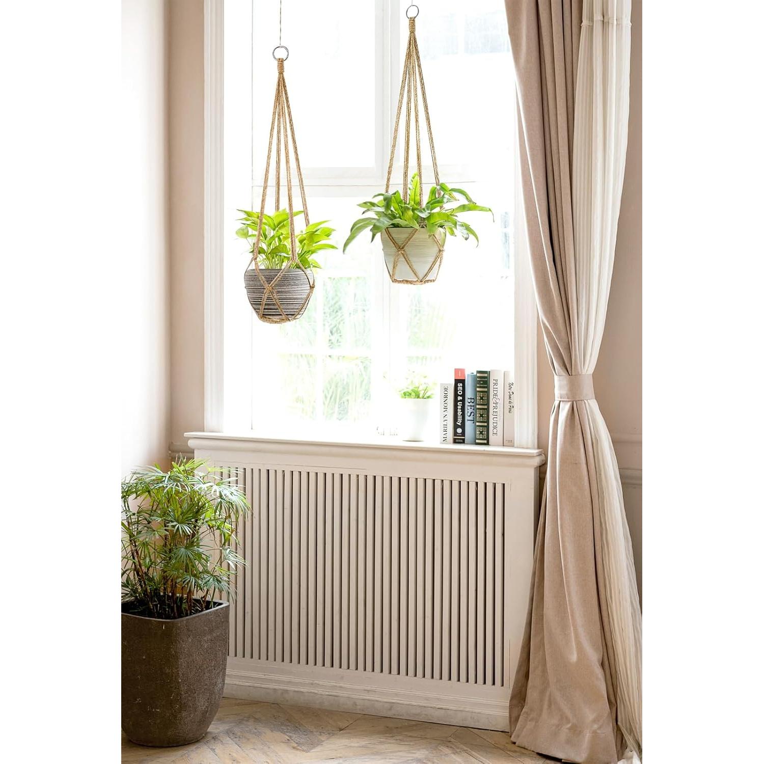 Colgador de Plantas de Macramé Dahey 89cm Juego de 2 Marrón