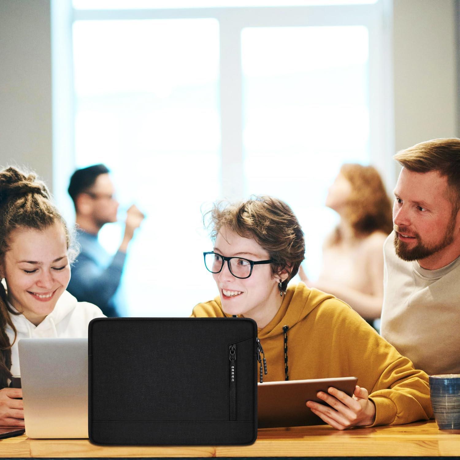 Funda para Laptop 14" TEDNETGO Negra Impermeable y Resistente