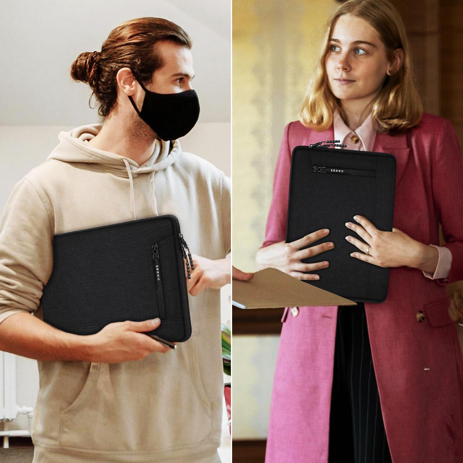 Funda para Laptop 14" TEDNETGO Negra Impermeable y Resistente