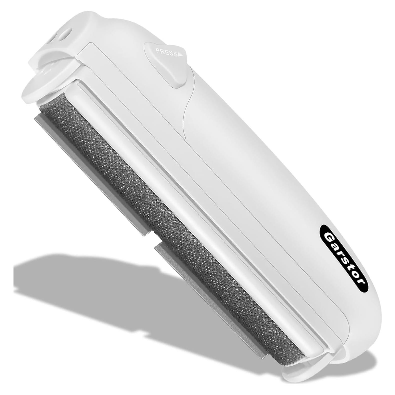 Pet Hair Remover Roller, Reusable Lint Roller for Pet Hair, Cat Dog Hair Remover for Furniture, Sofa, Carpet, Bedding, Self Clean Lint Remover-White Body Grey Silicion