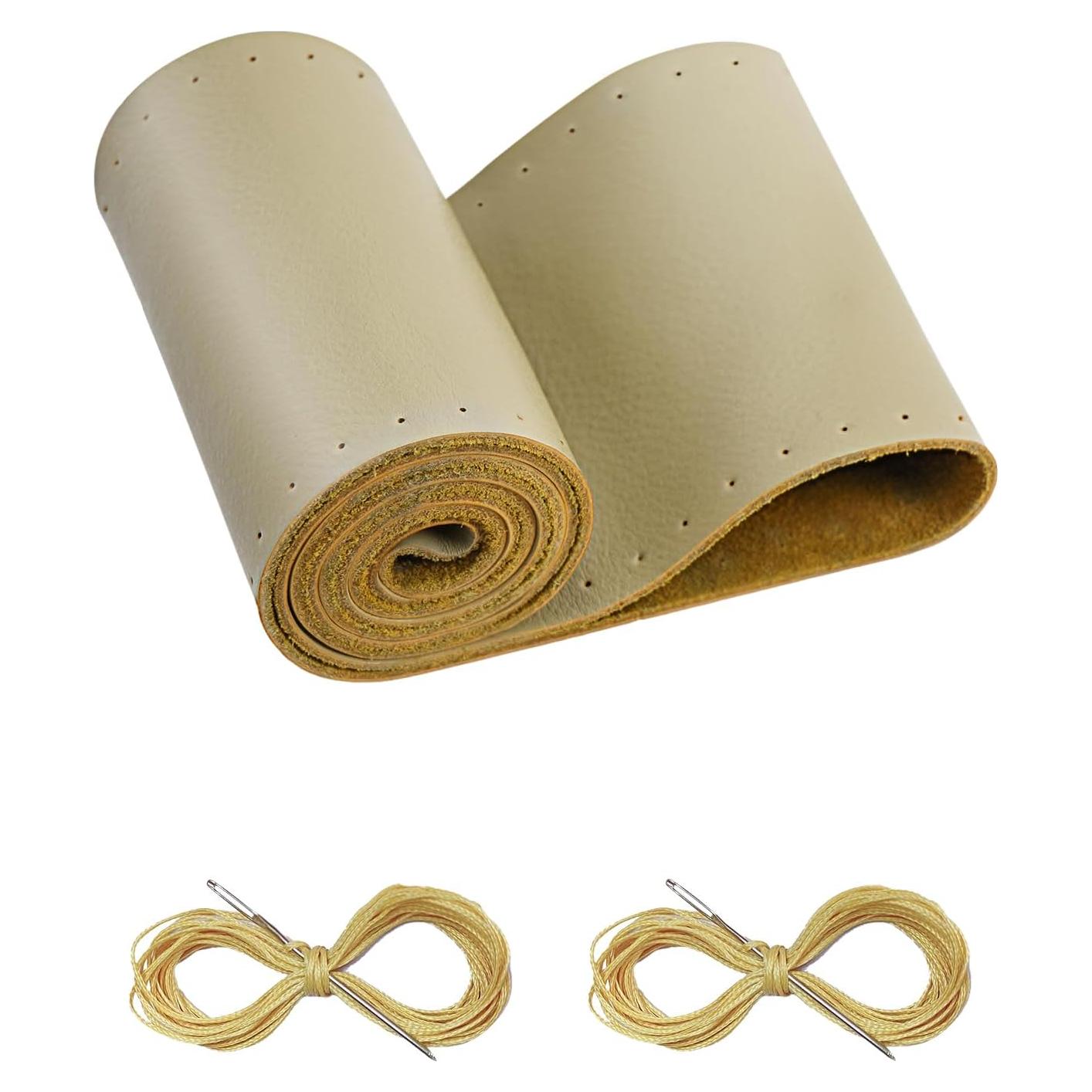 Cubierta de Volante de Cuero BELINOUS Universal 33-51 cm Beige