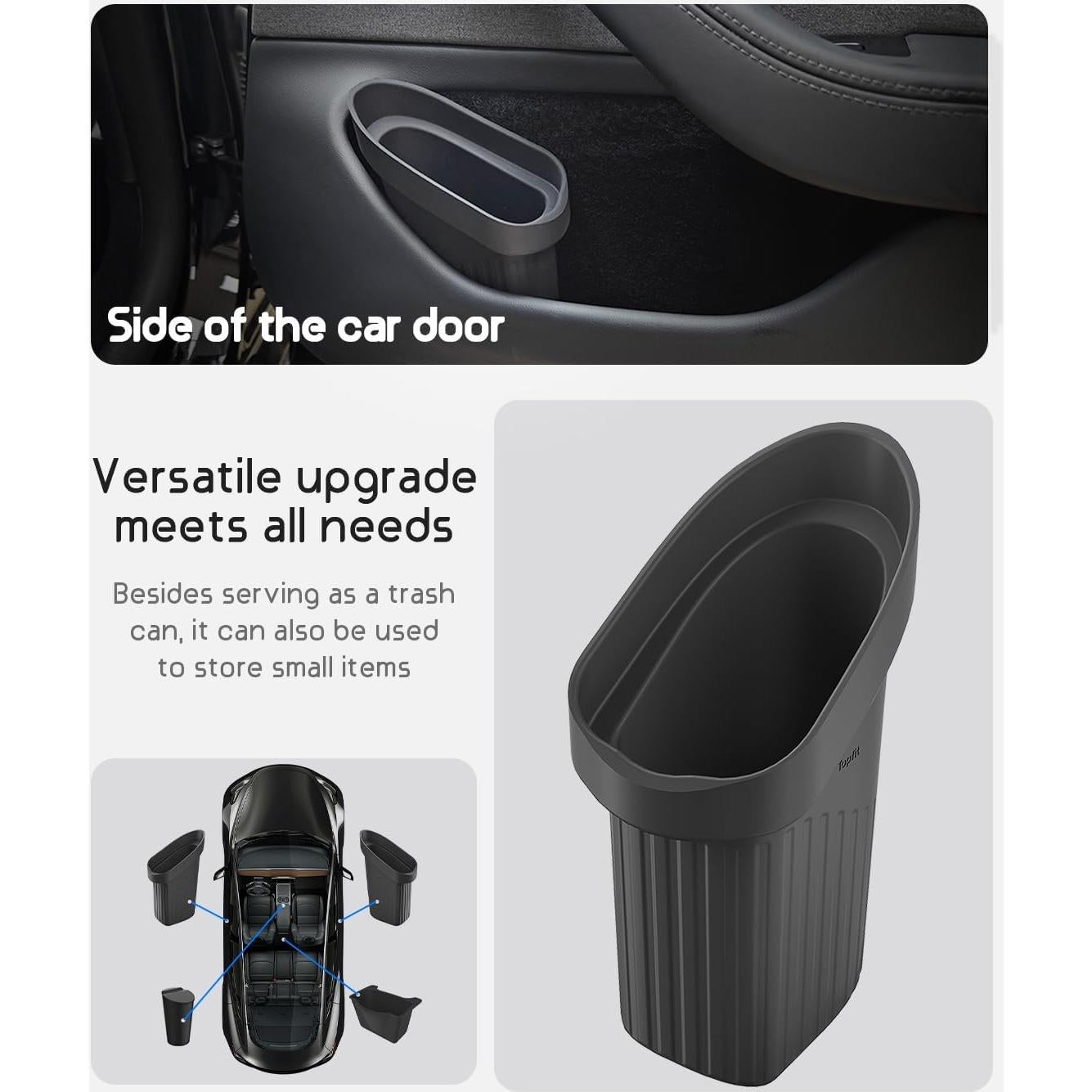 BMZX Car Trash Can Trash Bin, Accessories for Interior Mini Garbage Can, Car Door Trash Can,Multifunctional Organizers and Storage, Home and Office