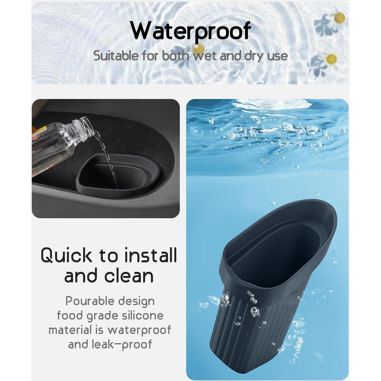 BMZX Car Trash Can Trash Bin, Accessories for Interior Mini Garbage Can, Car Door Trash Can,Multifunctional Organizers and Storage, Home and Office