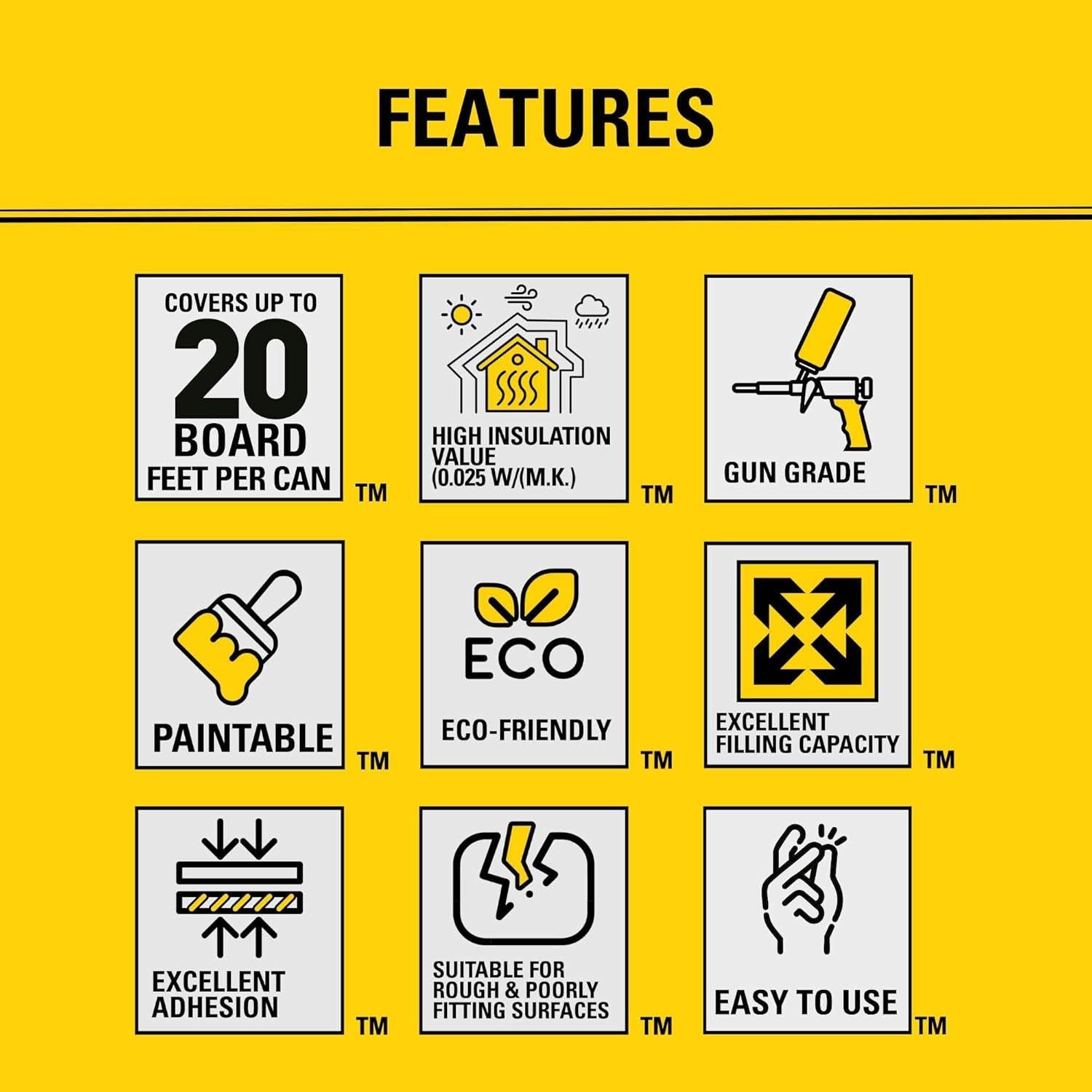 Spray Foam Aislante STANLEY F 990P 765.43 g - 24 Paquete