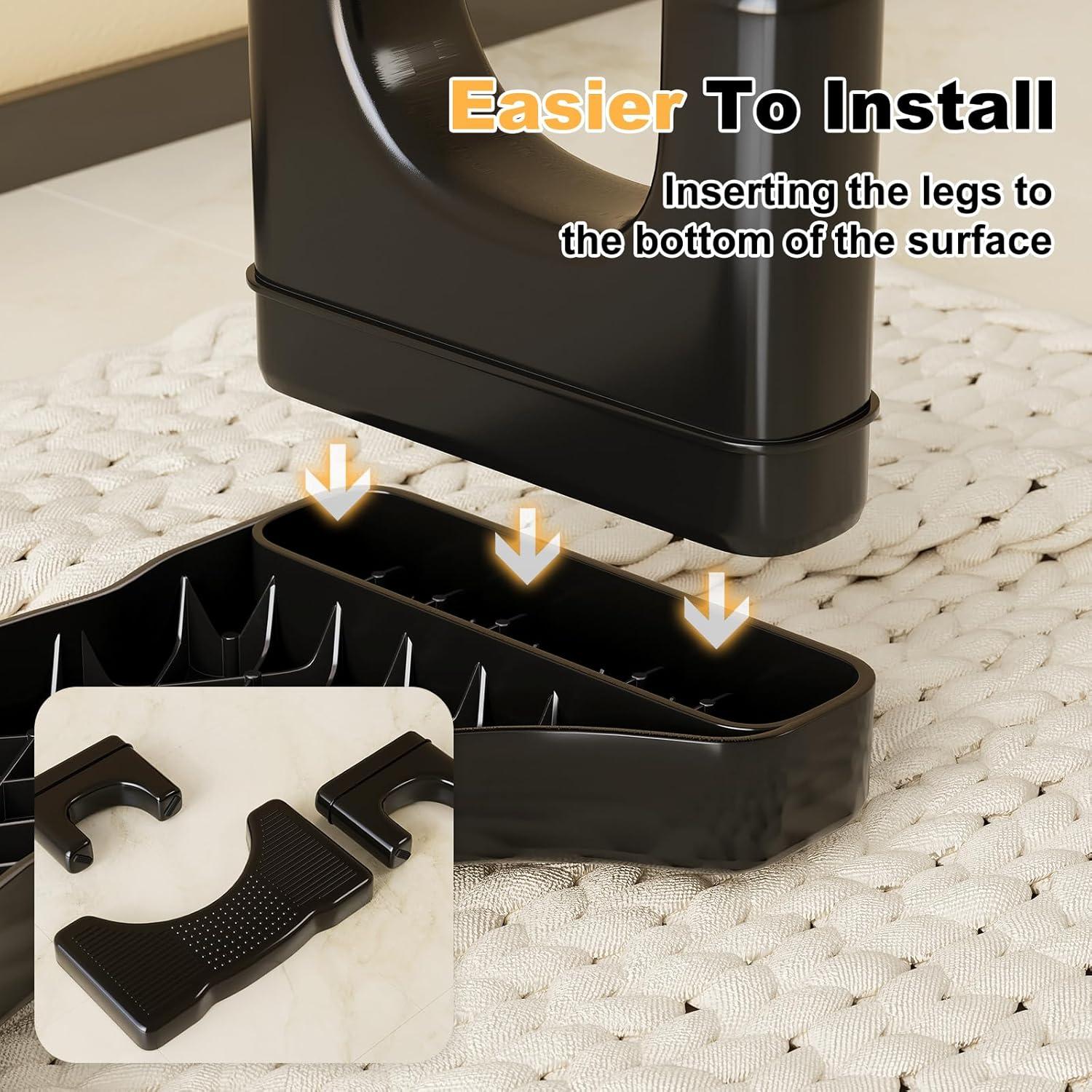 Taburete de Inodoro Kzeirm Negro 17 cm Antideslizante