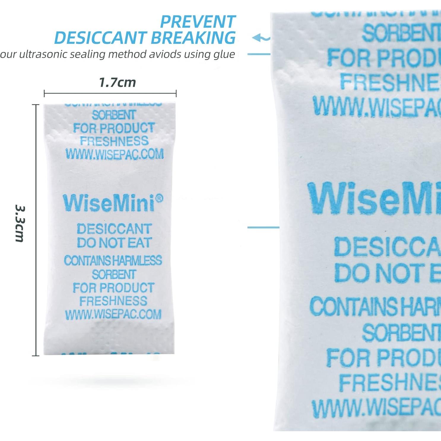 Paquetes de Gel de Sílice Wisesorb 0.5g - 200 Unidades Grado Alimenticio