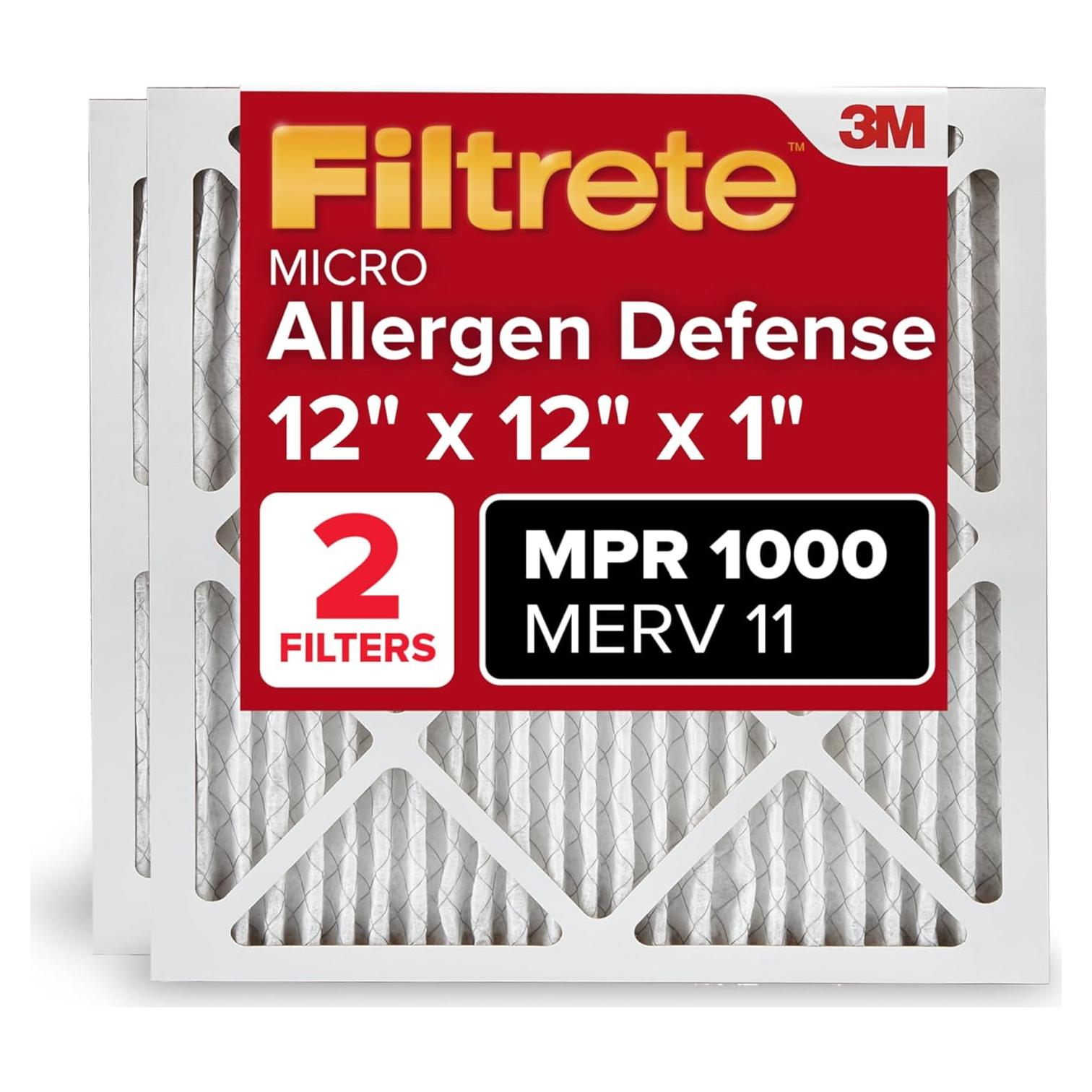 Filtro de Aire Filtrete 30x30 cm MPR 1000 MERV 11 Paquete de 2