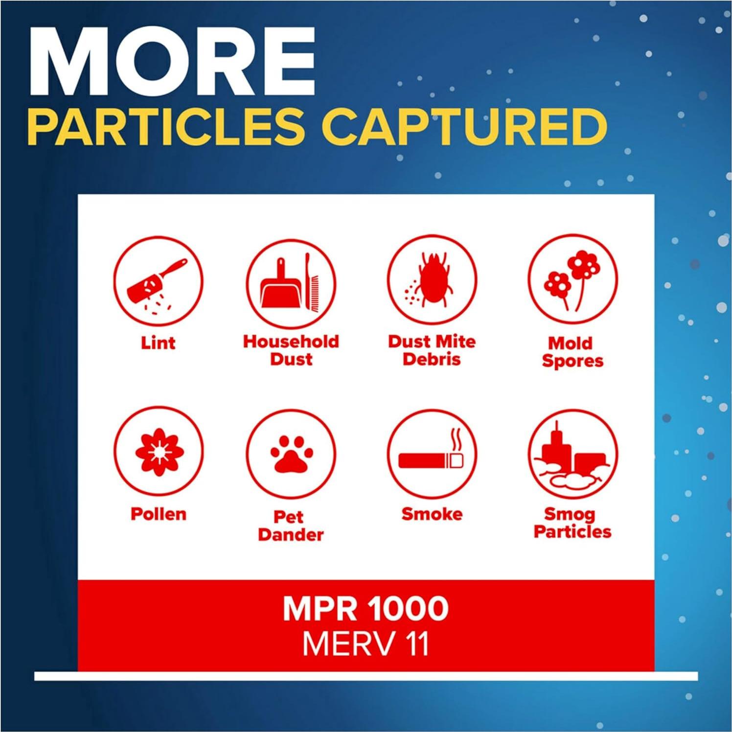 Filtro de Aire Filtrete 30x30 cm MPR 1000 MERV 11 Paquete de 2