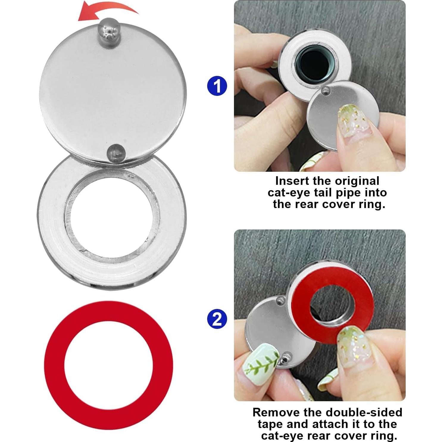 Cubierta de Mirilla KIBBEH 2 Set Plata - Seguridad y Privacidad