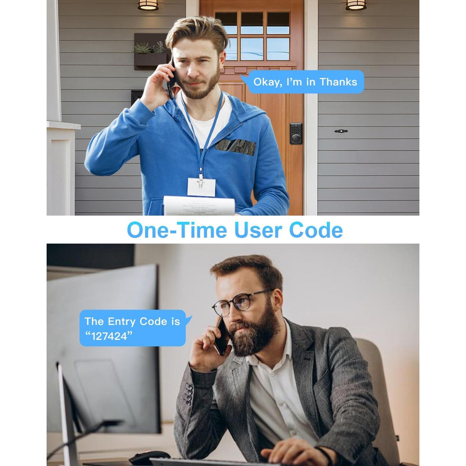 Cerradura de Puerta Sin Llave ApeStellar AS-DK-MB Negra