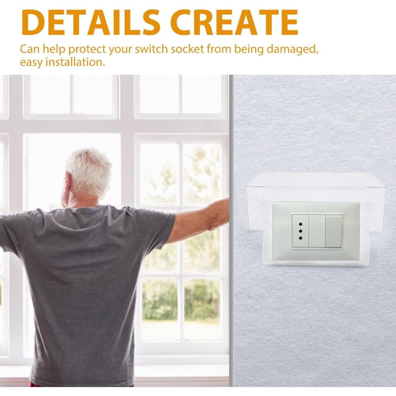 Cubierta Protectora Adhesiva Housoutil 2 Gang Transparente