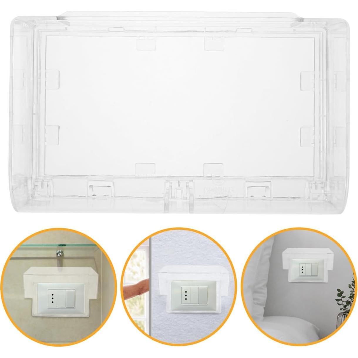 Cubierta Protectora Adhesiva Housoutil 2 Gang Transparente