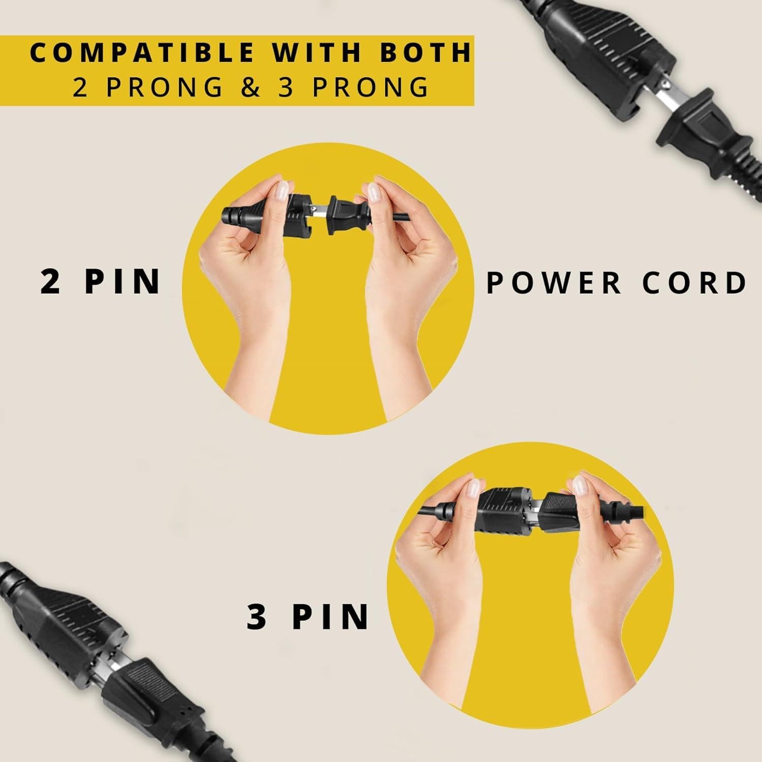 Divisor de Energía Colsen - Cable de Extensión 7.62m 3 Salidas