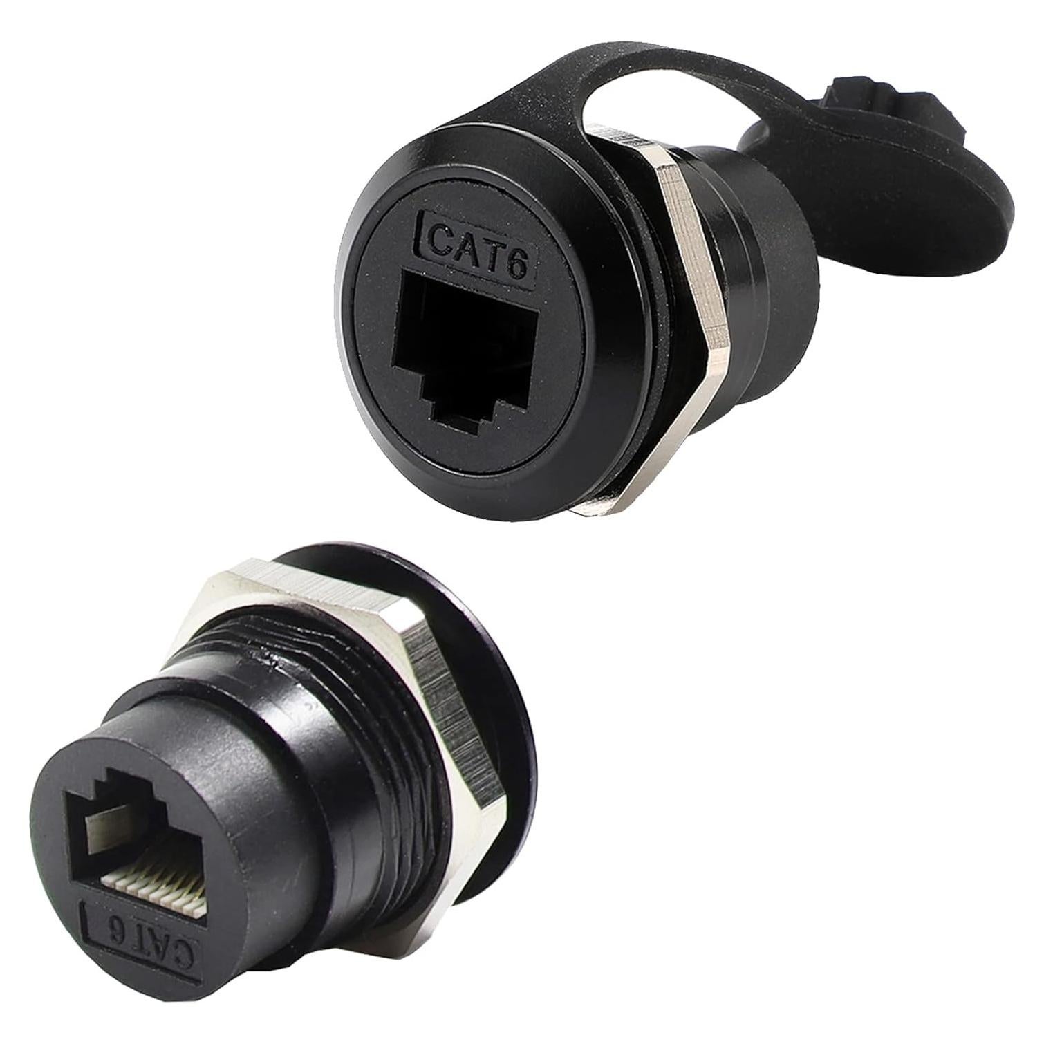 Conector de Montaje en Panel RJ45 CAT6 PENGLIN 2PCS