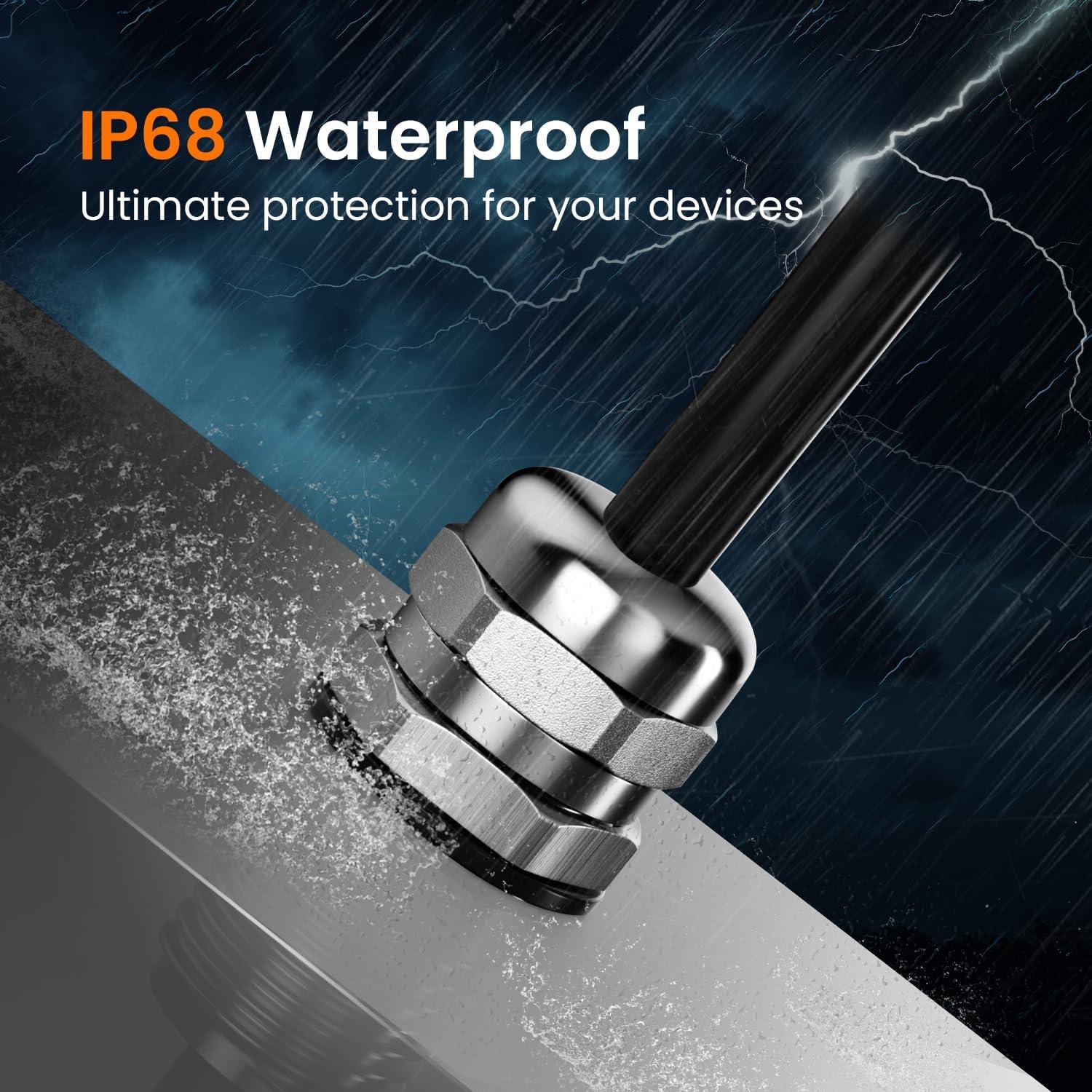 Glands de Cable IP68 QILIPSU 4 Piezas Acero Inoxidable 304