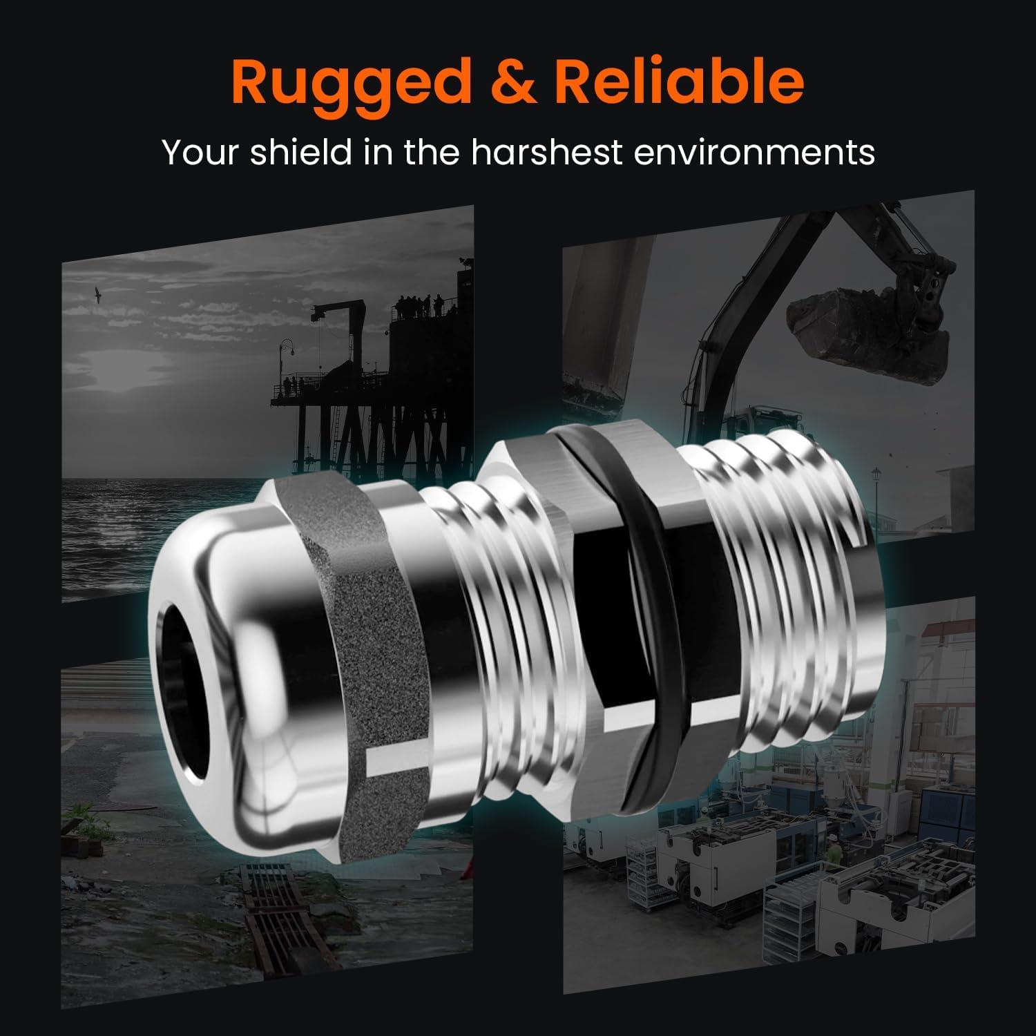 Glands de Cable IP68 QILIPSU 4 Piezas Acero Inoxidable 304