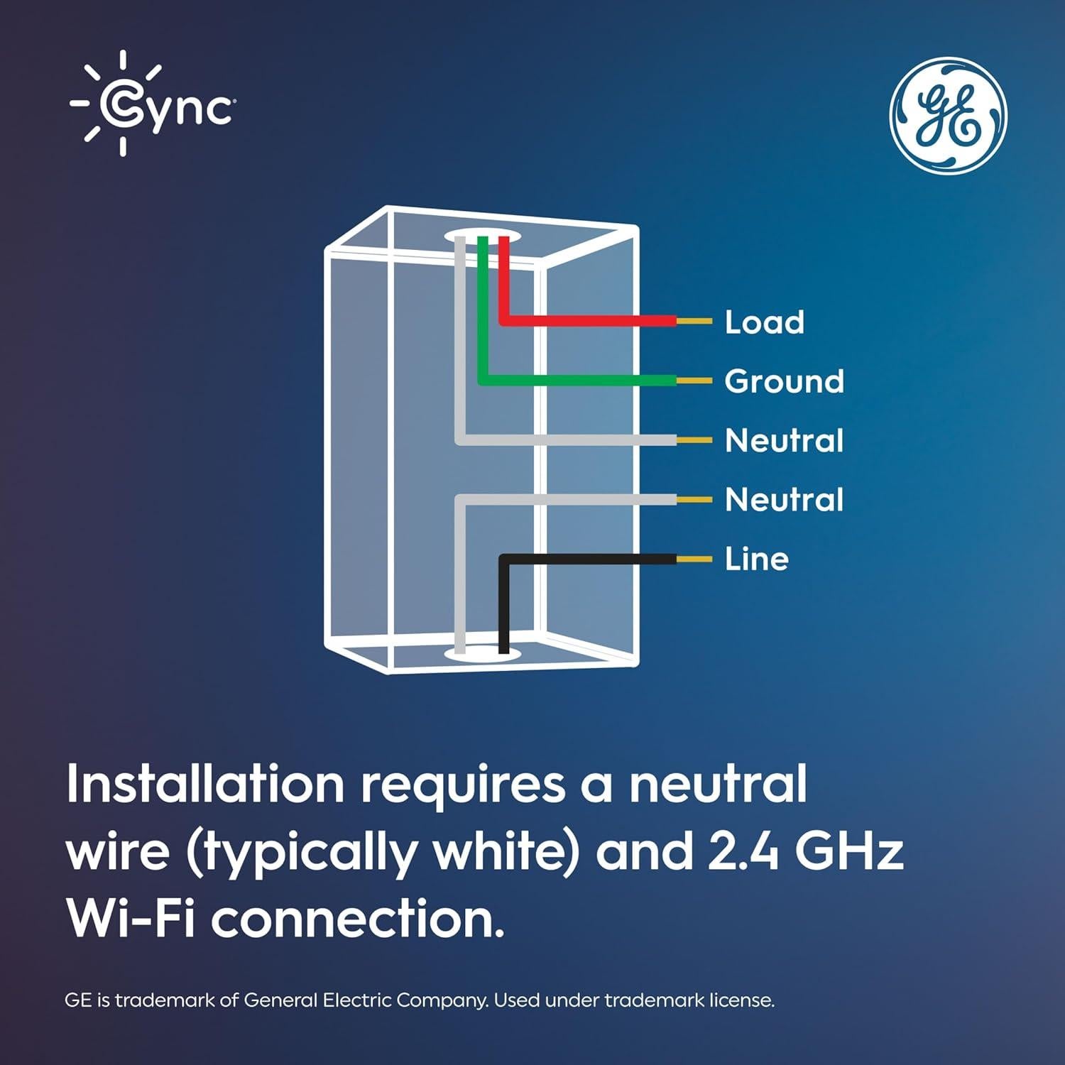 Interruptor Regulador Inteligente Cync GE, Control WiFi y Voz