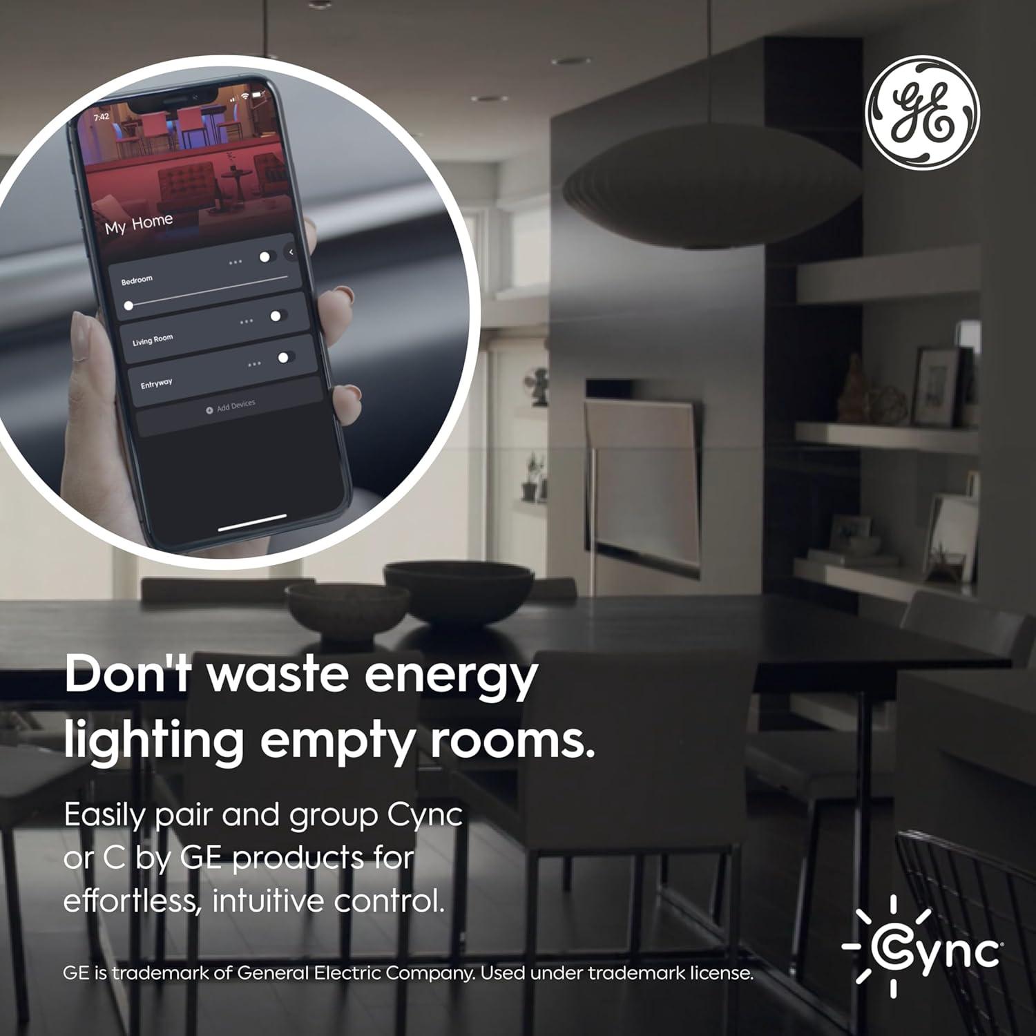 Interruptor Regulador Inteligente Cync GE, Control WiFi y Voz