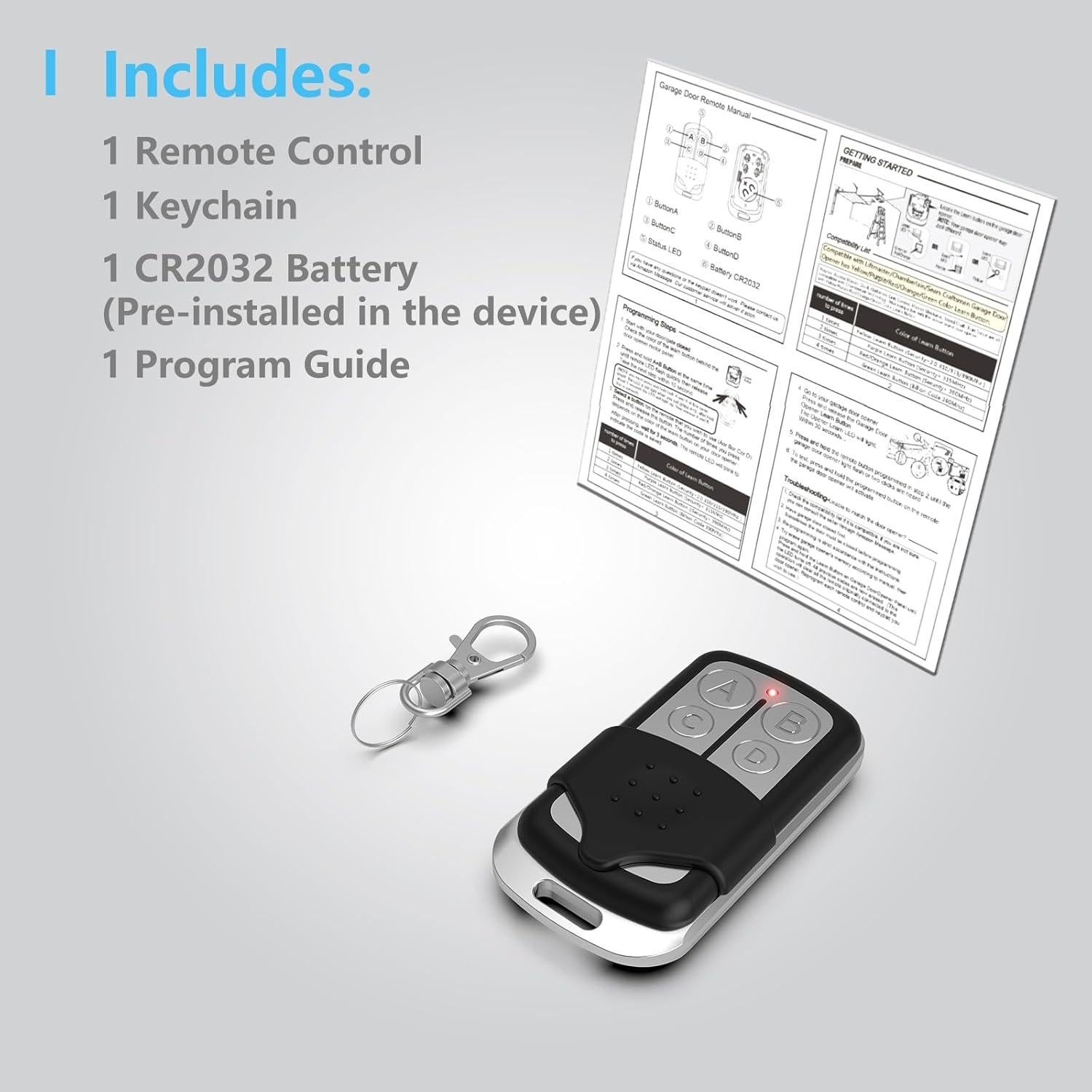 Control Remoto Universal Acvoce para Puerta de Garaje LiftMaster