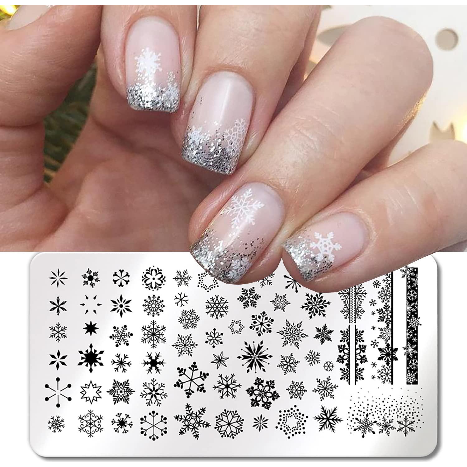 Kit 6 Placas Estampado Uñas Navidad OCOUYVD 12x6cm