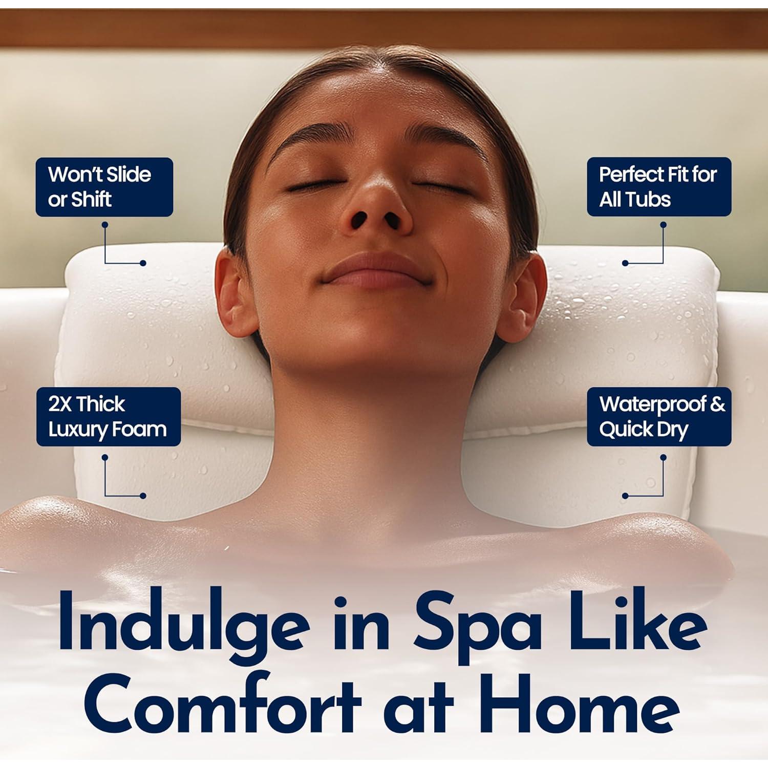 Almohada de Baño Epica Ovalada para Soporte de Cuello y Espalda