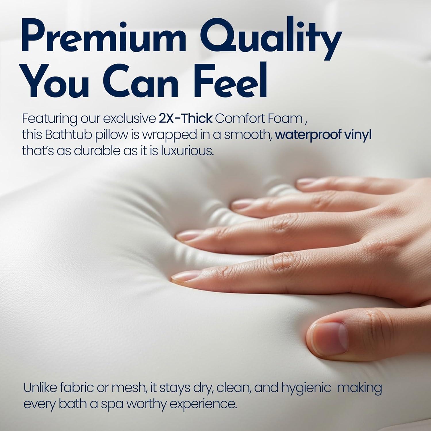 Almohada de Baño Epica Ovalada para Soporte de Cuello y Espalda