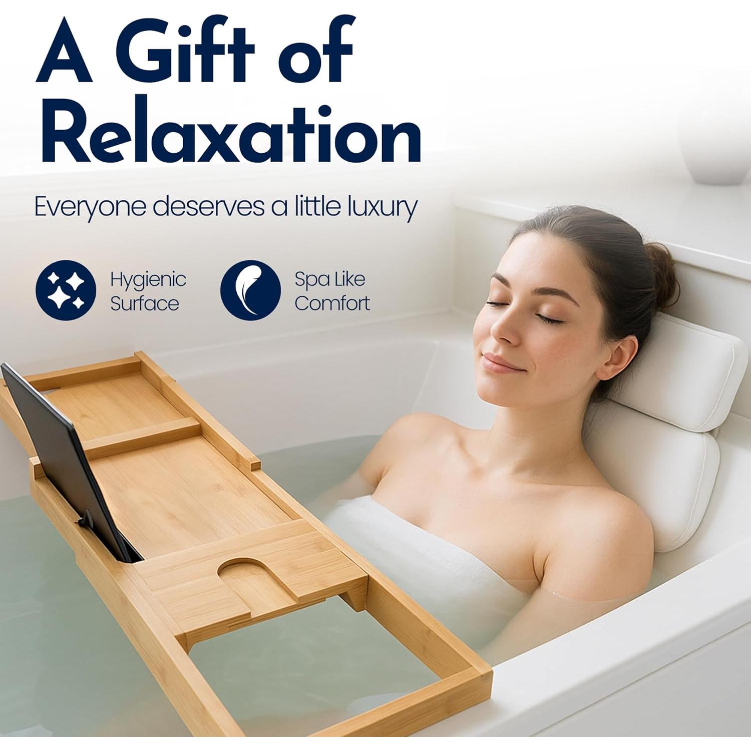 Almohada de Baño Epica Ovalada para Soporte de Cuello y Espalda