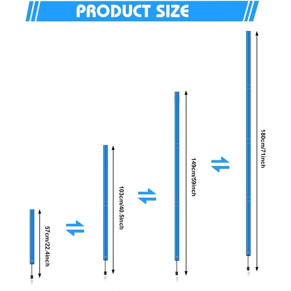 HOTOOLME Kit de Entrenamiento de Agilidad para Fútbol - 6 Postes, Escalera, 10 Conos