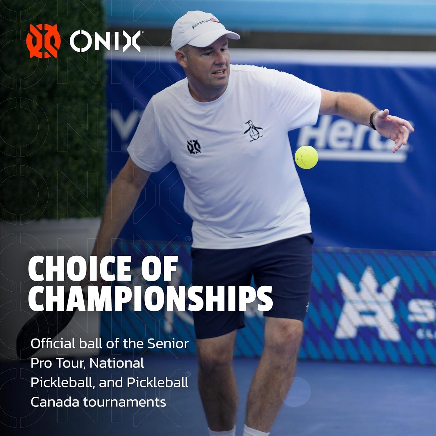 Pelotas de Pickleball Onix Dura 40 - 4 Paquete Neón