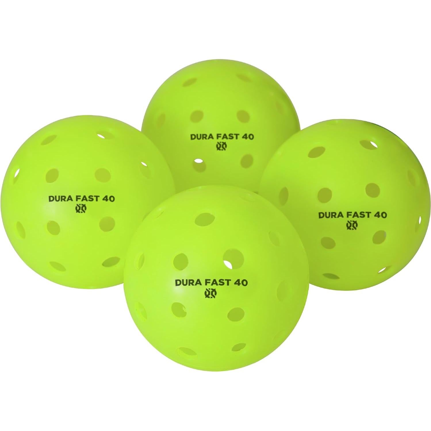 Pelotas de Pickleball Onix Dura 40 - 4 Paquete Neón
