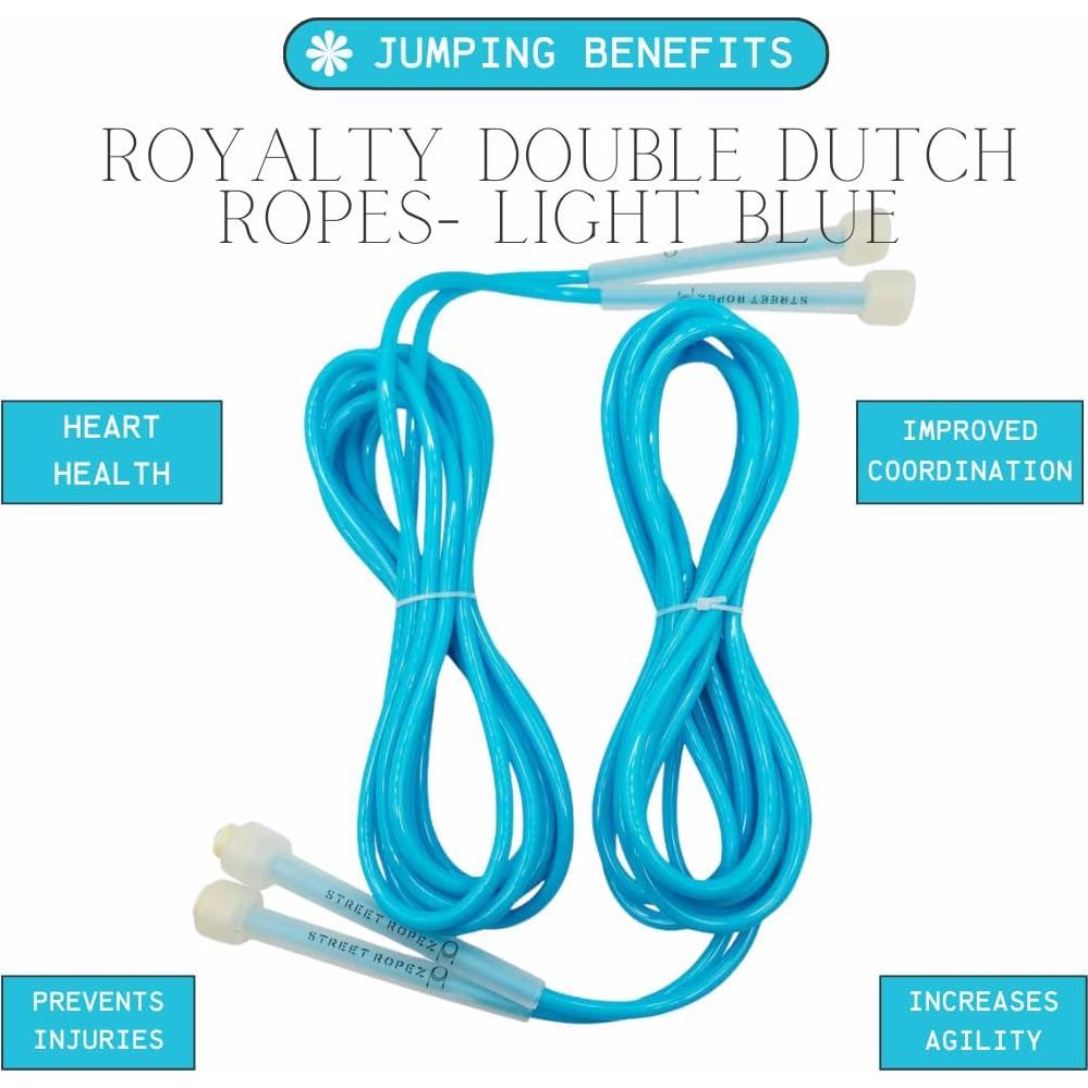 Cuerdas de Salto Doble Dutch Street Ropez 4.27m Azul Juego de 2
