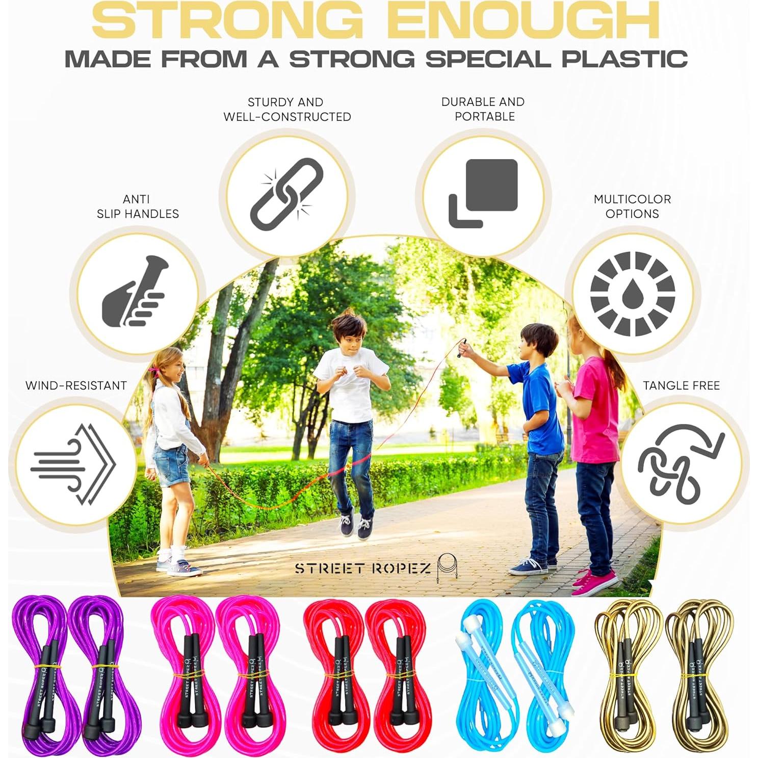 Cuerdas de Salto Doble Dutch Street Ropez 4.27m Azul Juego de 2