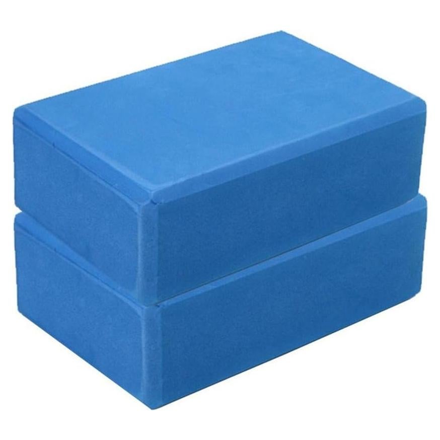 Yoga Block (Set of 2) - EVA Foam Block Soft Surface Foam Bolster Pillow Cushion Exercise Gym Training Pilates Meditation