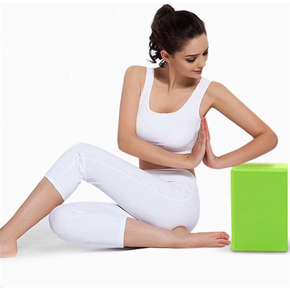 Yoga Block (Set of 2) - EVA Foam Block Soft Surface Foam Bolster Pillow Cushion Exercise Gym Training Pilates Meditation