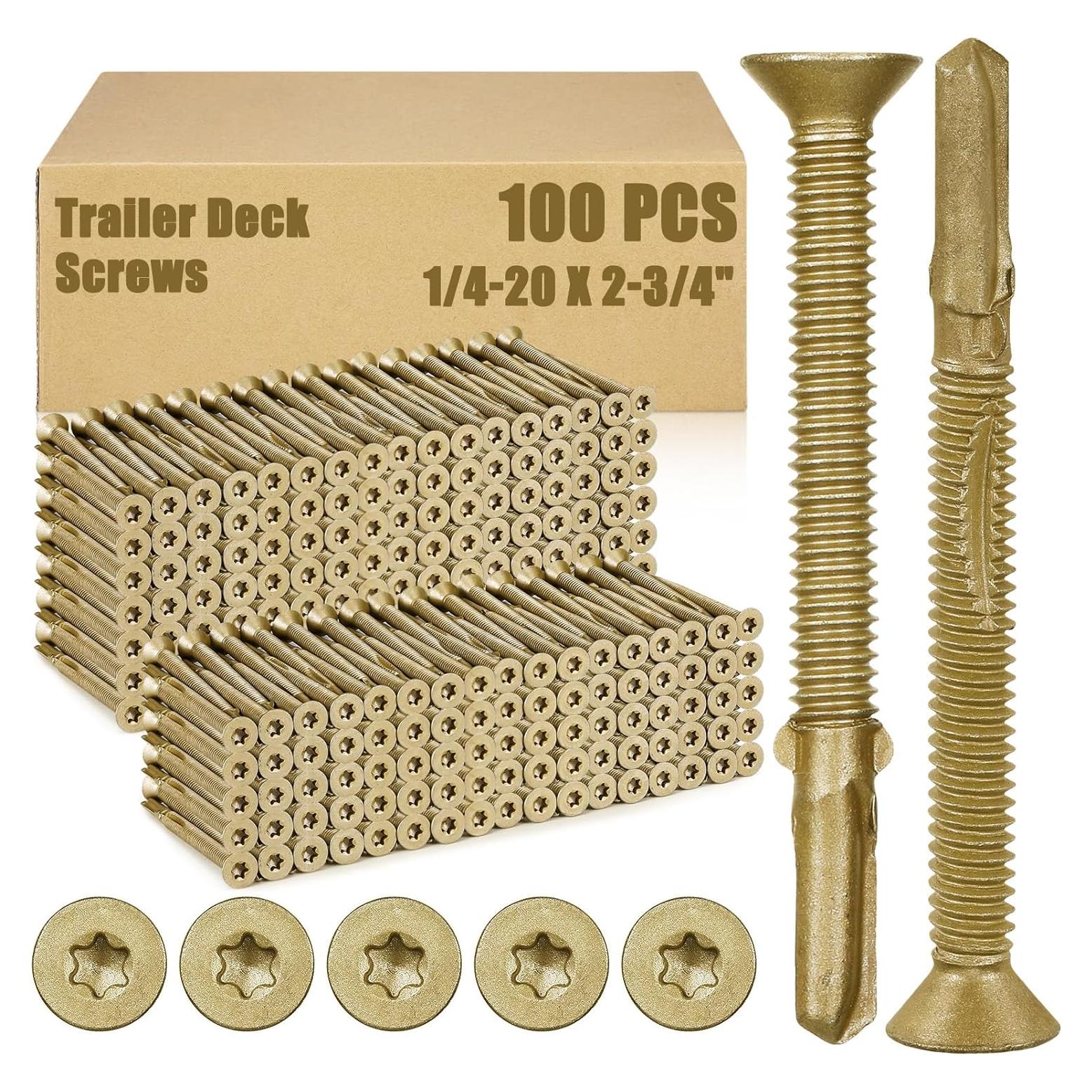 100 Tornillos Autoperforantes Madera a Metal Yaocom 6.35x69.85mm