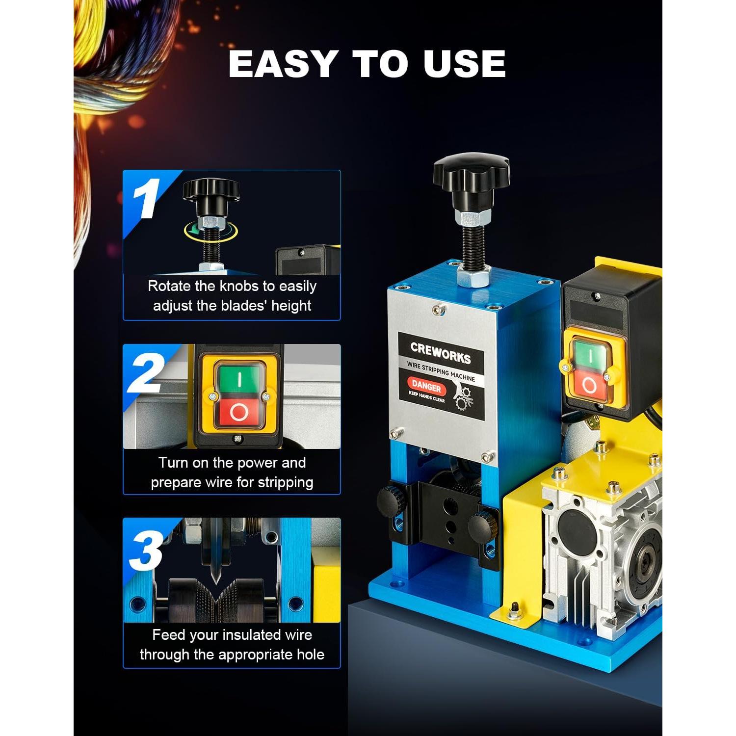 Máquina Desforradora de Cables CREWORKS 180W 1.5-25 mm