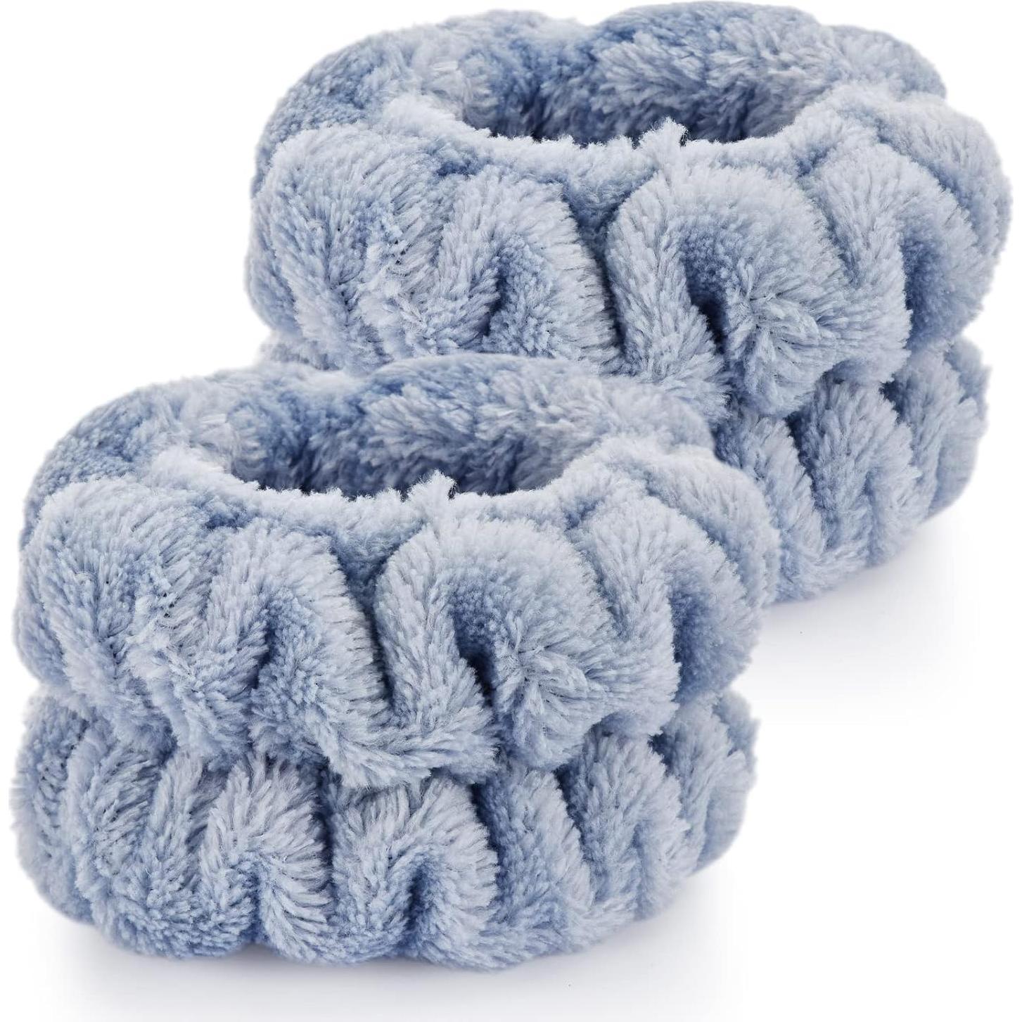 Toallas de Muñeca Dorbetar para Lavar la Cara - 2 Pcs Cian