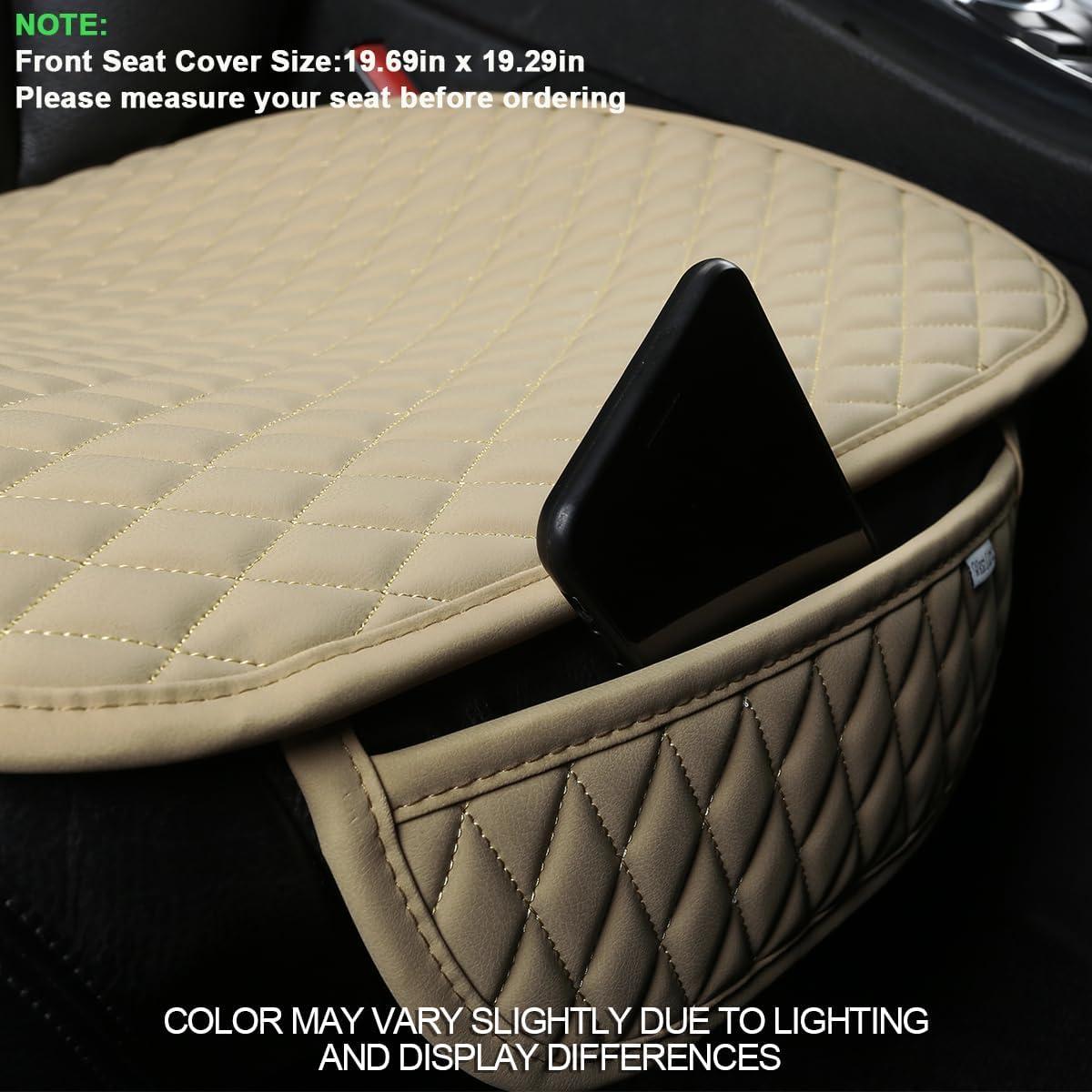 Cubiertas de Asiento de Coche West Llama PU Beige Ajuste Universal