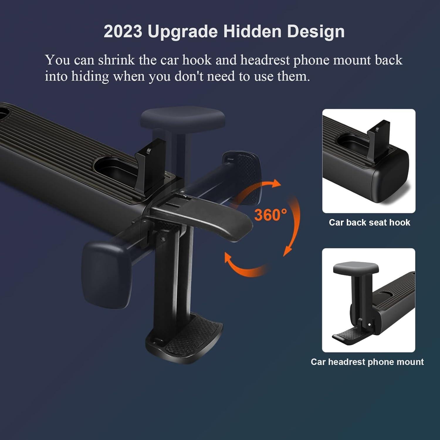 Gancho Organizador para Auto MOYONTE - Soporte Teléfono 360°