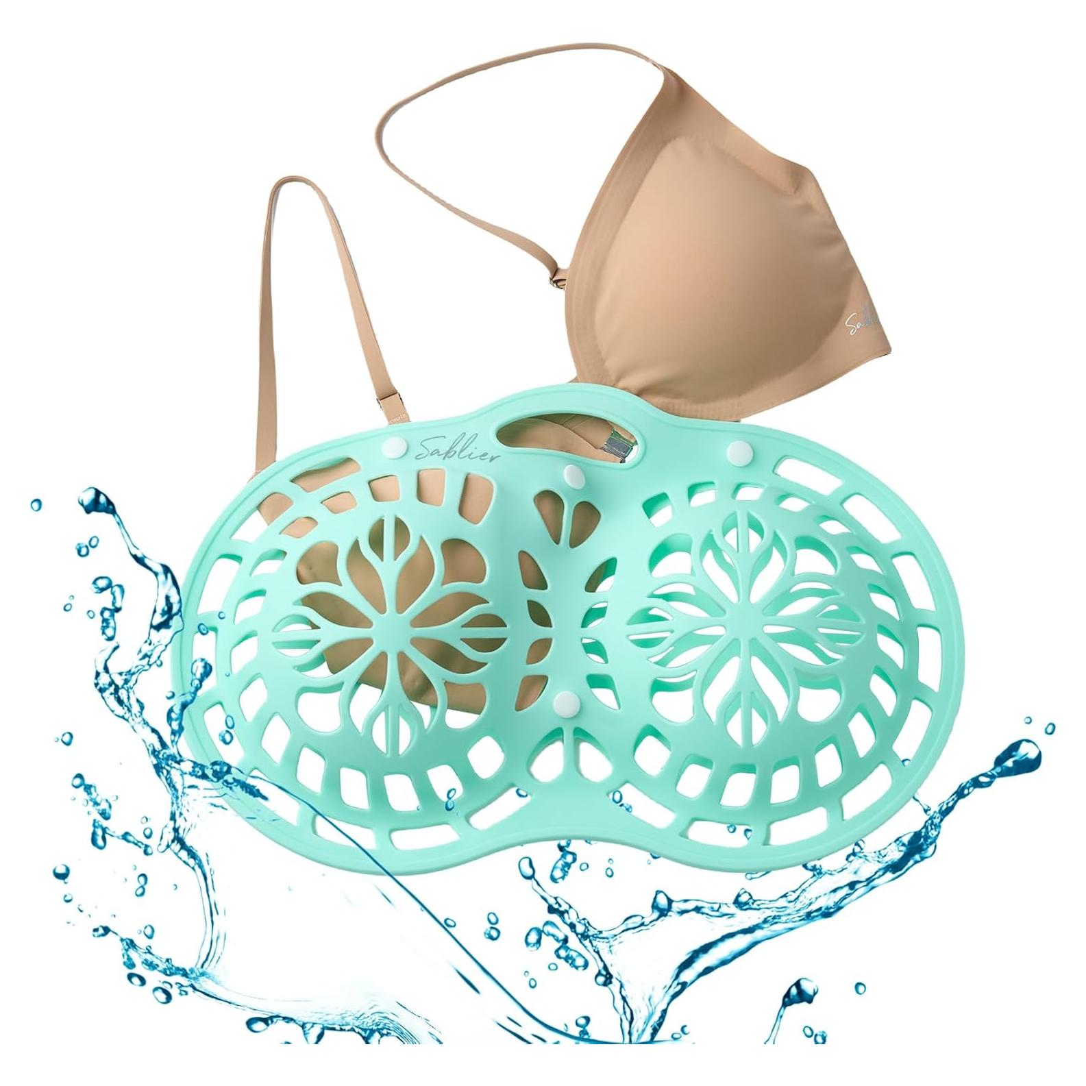 Saco de Lavandería Sablier de Silicona Verde para Sujetadores