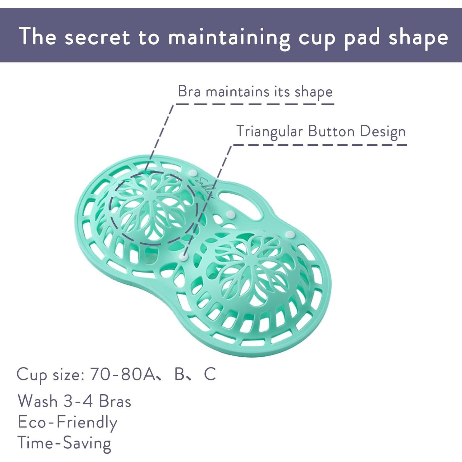 Saco de Lavandería Sablier de Silicona Verde para Sujetadores