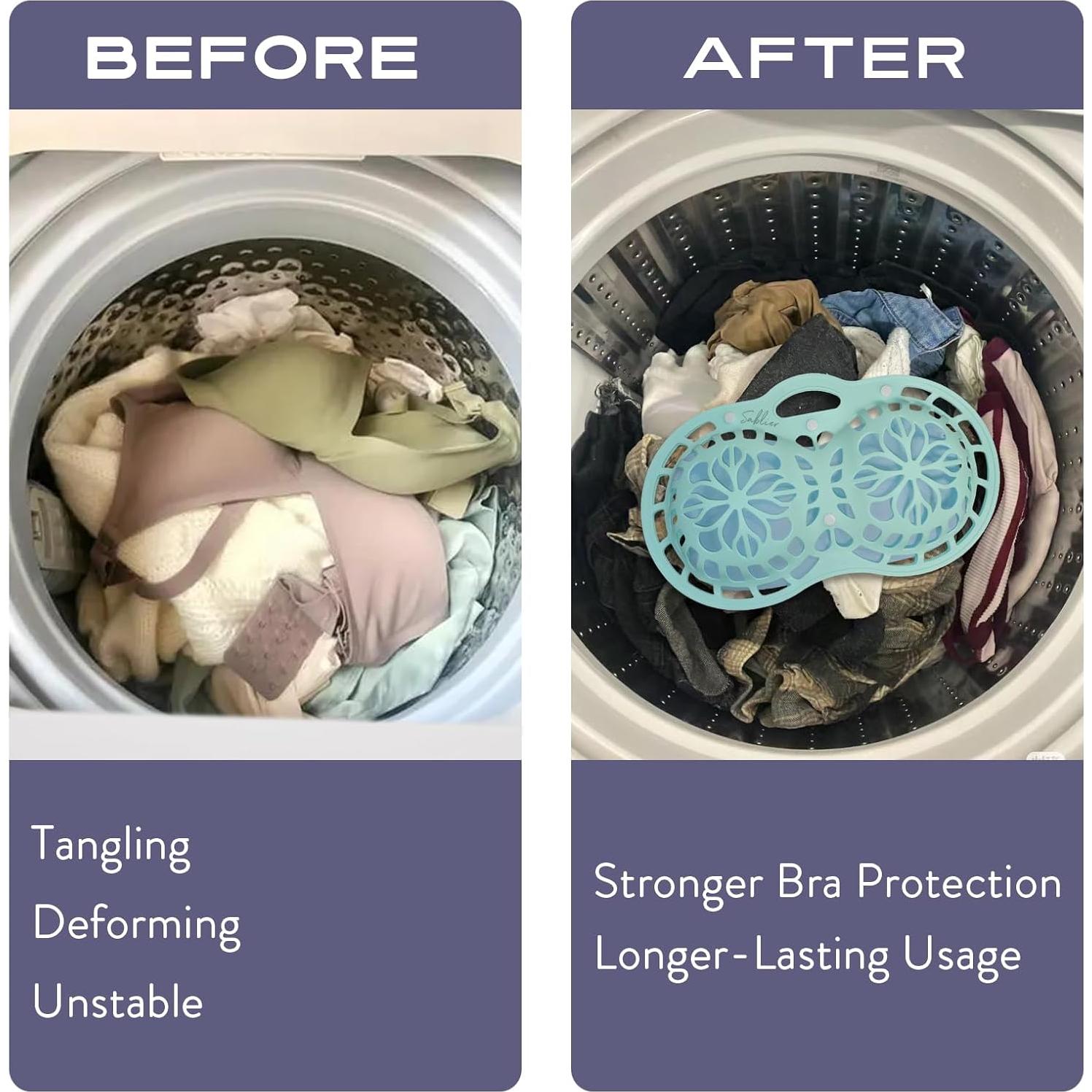 Saco de Lavandería Sablier de Silicona Verde para Sujetadores