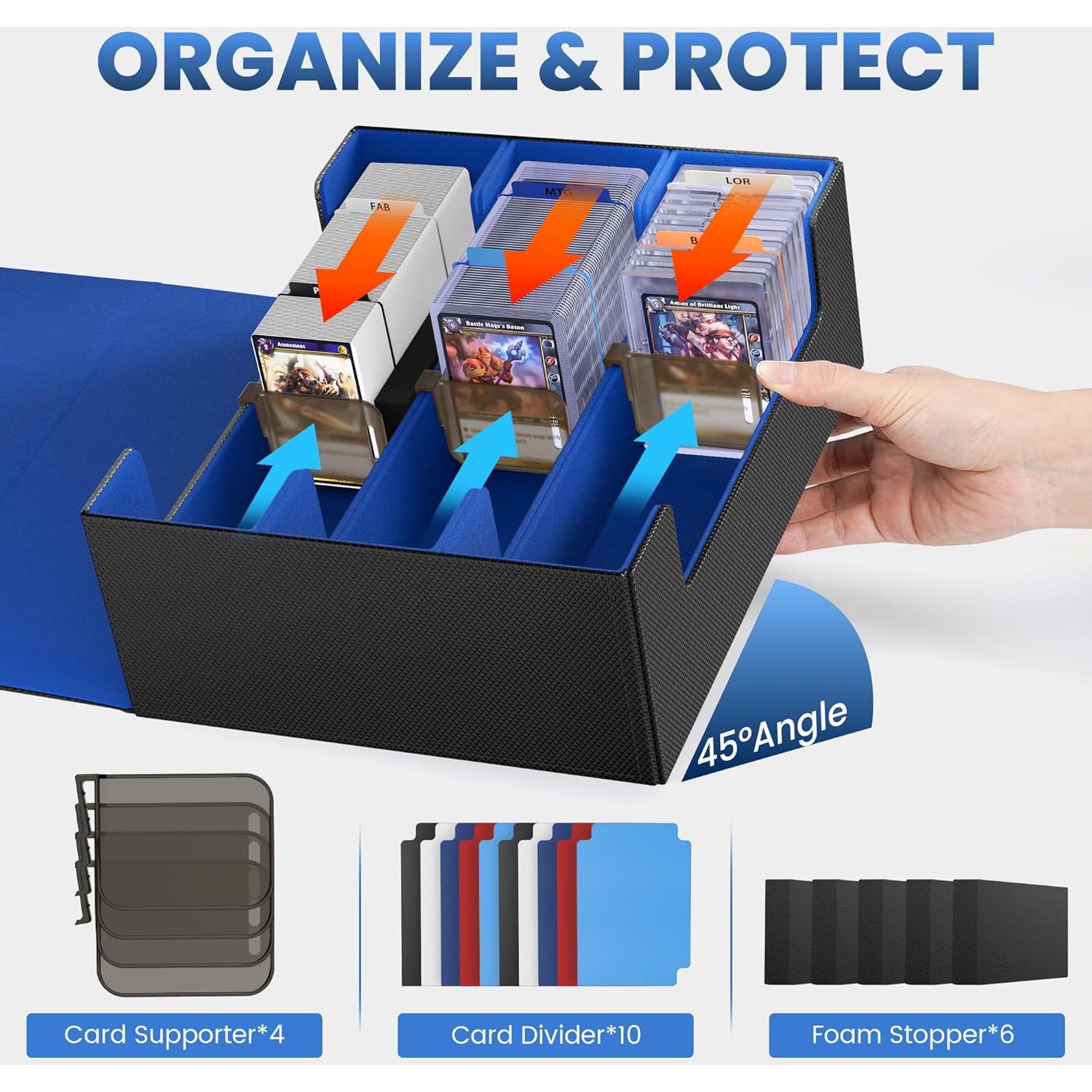 Caja de Almacenamiento de Cartas Co-opting 1800+ con Divisores