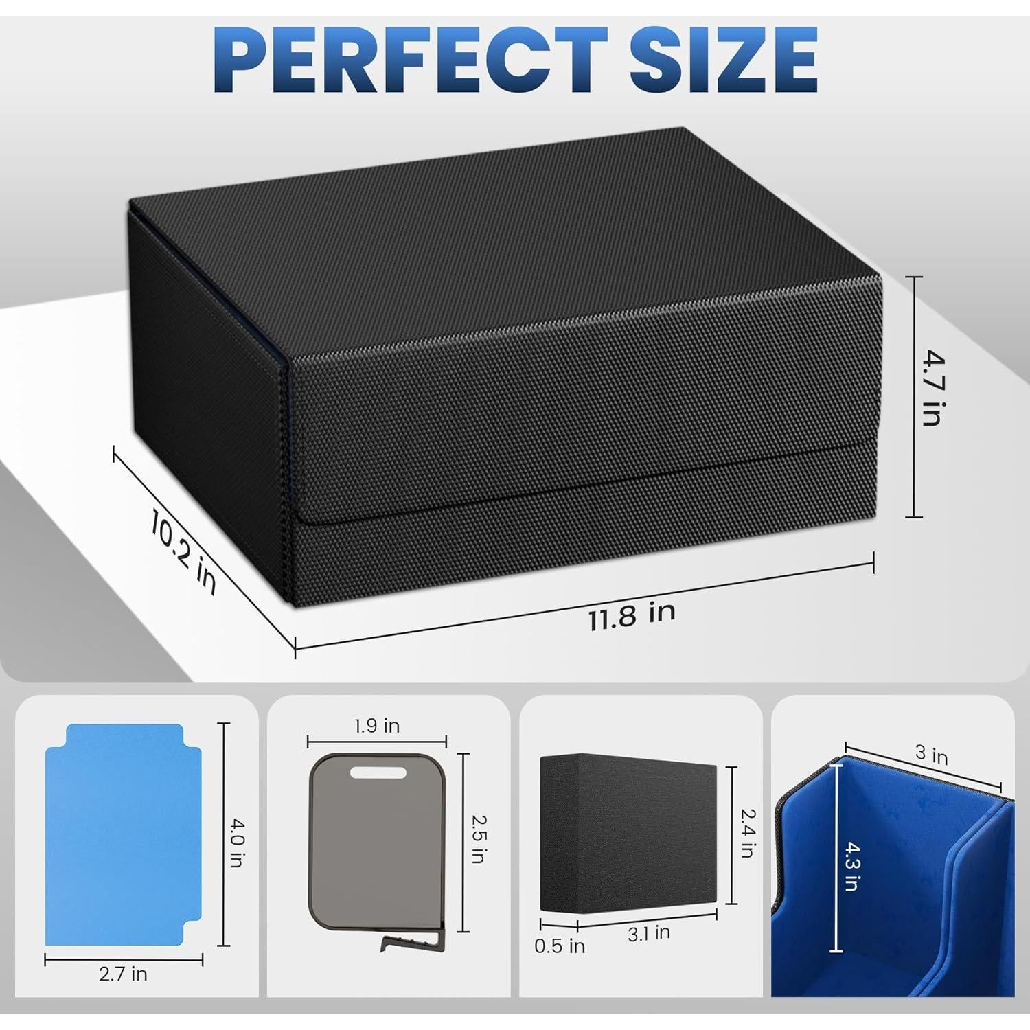 Caja de Almacenamiento de Cartas Co-opting 1800+ con Divisores