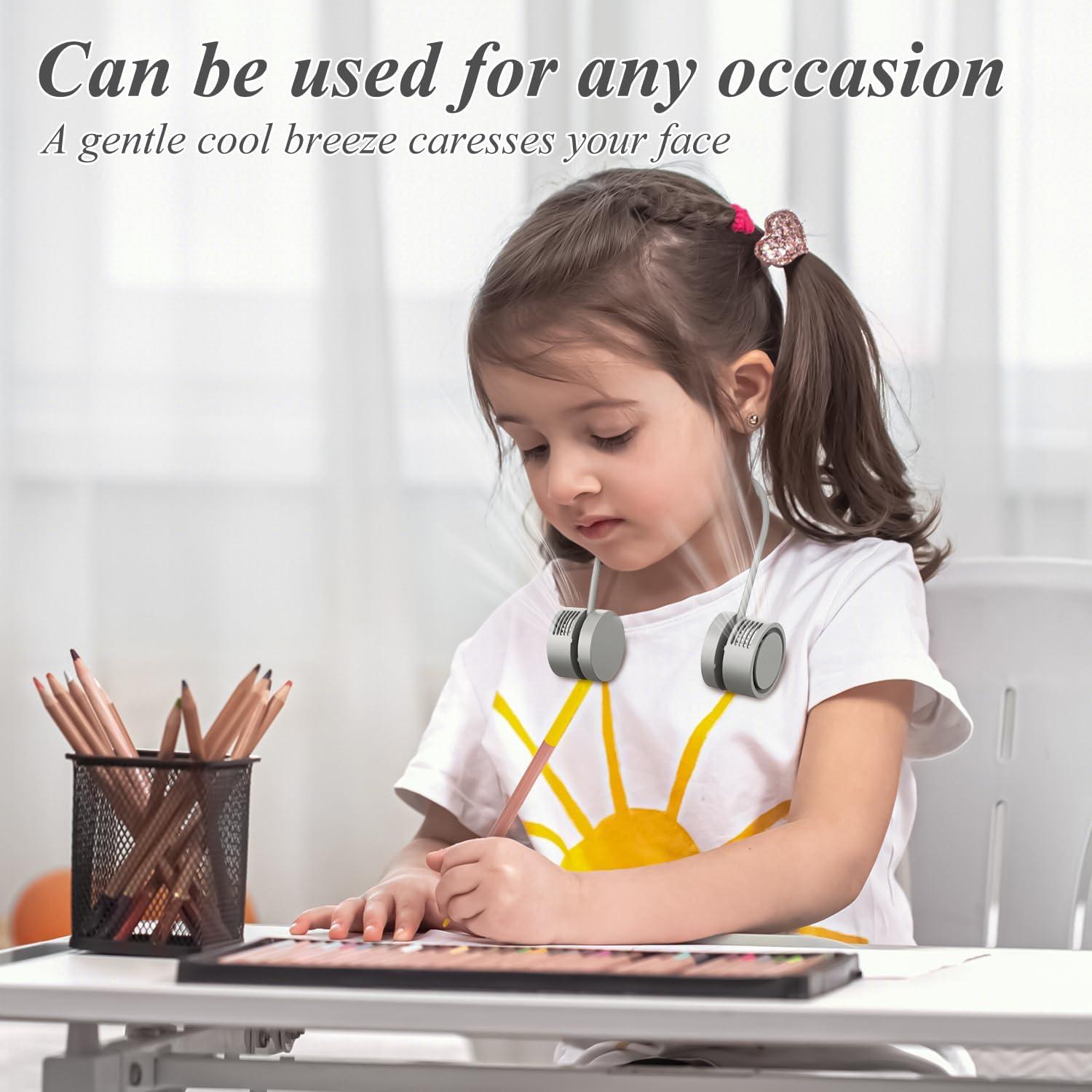 Ventilador de Cuello Plegable Genérico A1 USB 3 Velocidades Gris