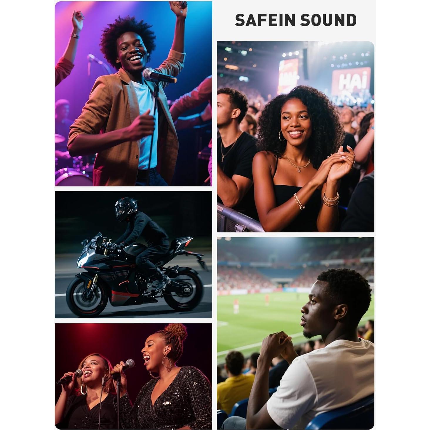 Tapones para oídos Hearprotek HP16BK, 2 pares, reducción 23 dB