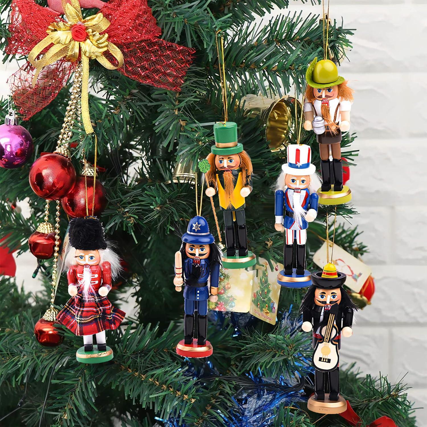 Conjunto de Adornos Cascanueces Navidad BlueSpace Madera 120mm Verde