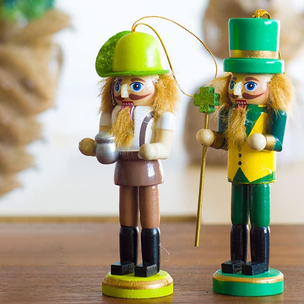 Conjunto de Adornos Cascanueces Navidad BlueSpace Madera 120mm Verde