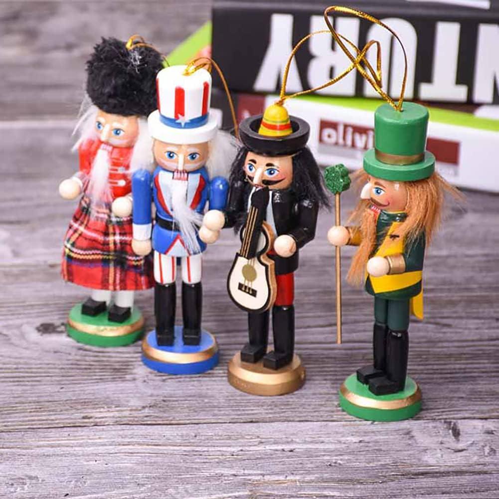 Conjunto de Adornos Cascanueces Navidad BlueSpace Madera 120mm Verde