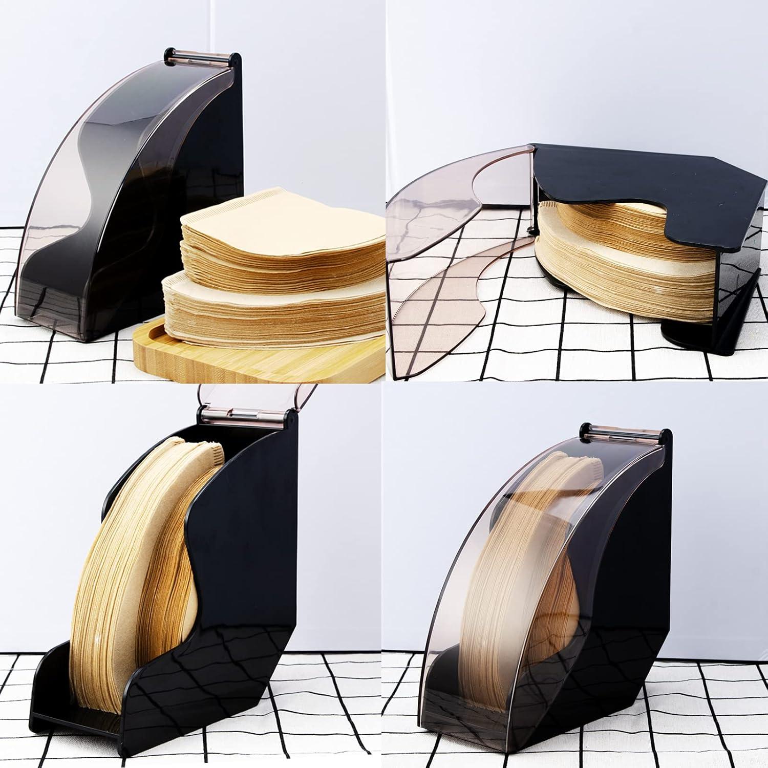 Soporte para Filtros de Café HOMEE, Capacidad 100 Pcs, Negro